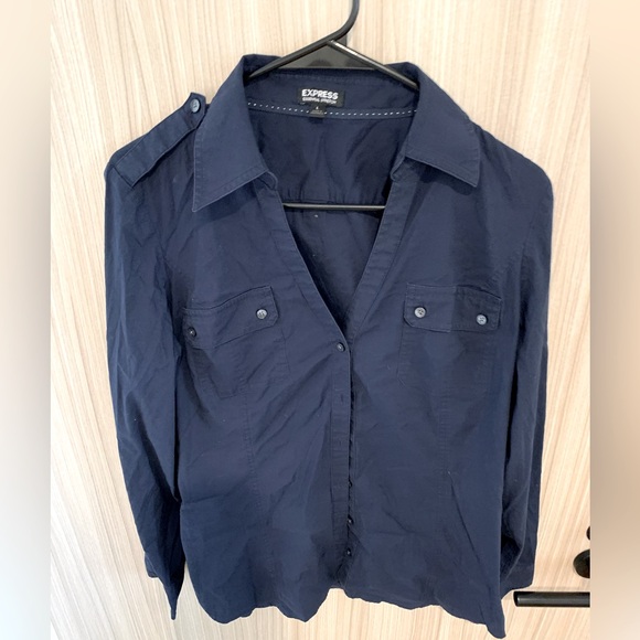 Express Navy blue button down - Picture 1 of 2